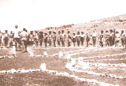 המחנות העולים במחנה עין ערוב 1935. באדיבות יחיעם יפה